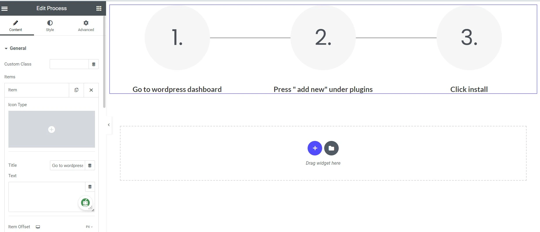 Qi Block For Elementor Process Widget