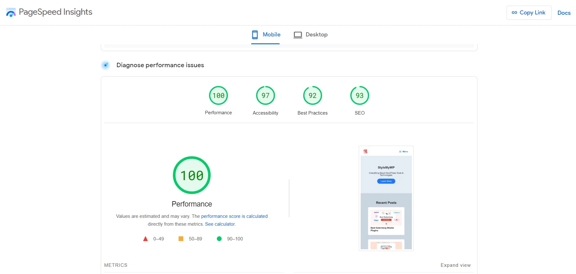 Using Google Pagespeed Insights To Test Cls Score