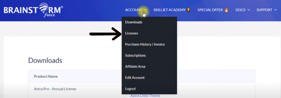 License Activation Of Astra