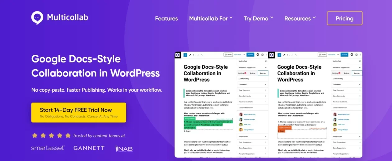 Multicollab Team Collaboration Plugin For Wordpress