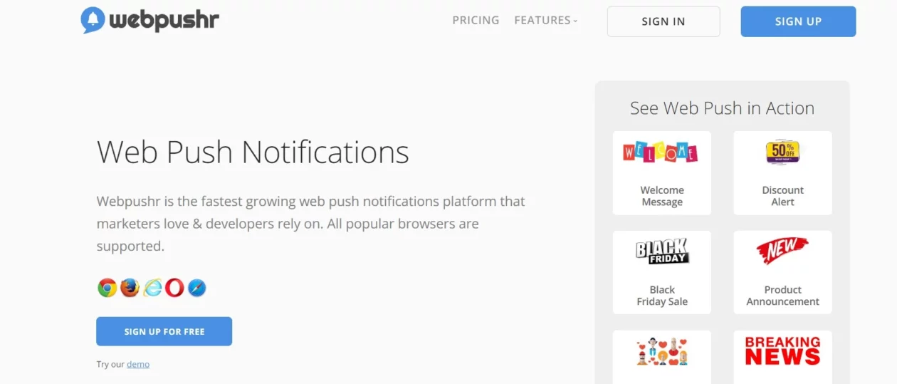 Webpushr Wordpress Push Notification Plugins